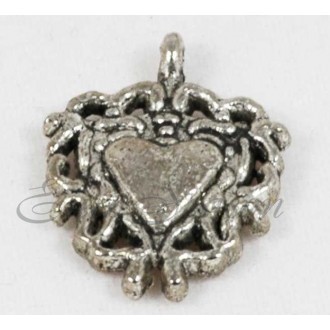 Подвеска мет.№436 15x20мм цв.Silver (цена за 1шт)